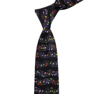 کراوات مردانه مدل نت موسیقی کد 1146